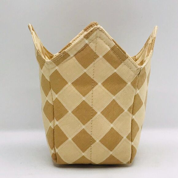 3 Piece Set Microwave Cozies, Reversible Checkered Neutral Tan Plate, Bowl, Pint - Picture 8 of 8